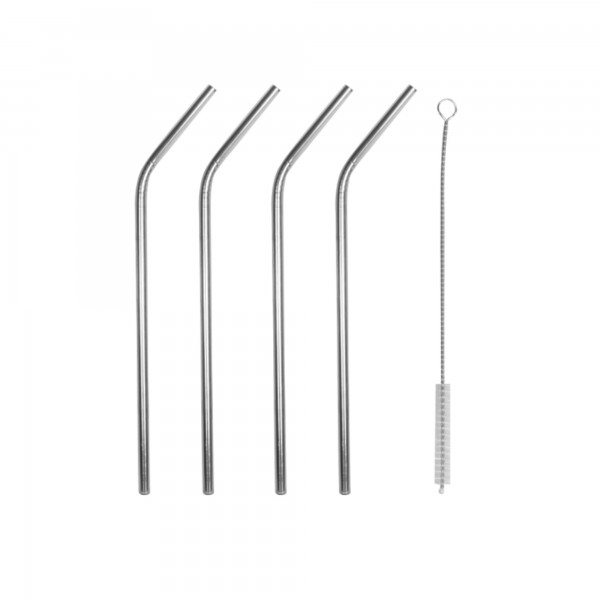 Metal Straws with brush (4pcs)