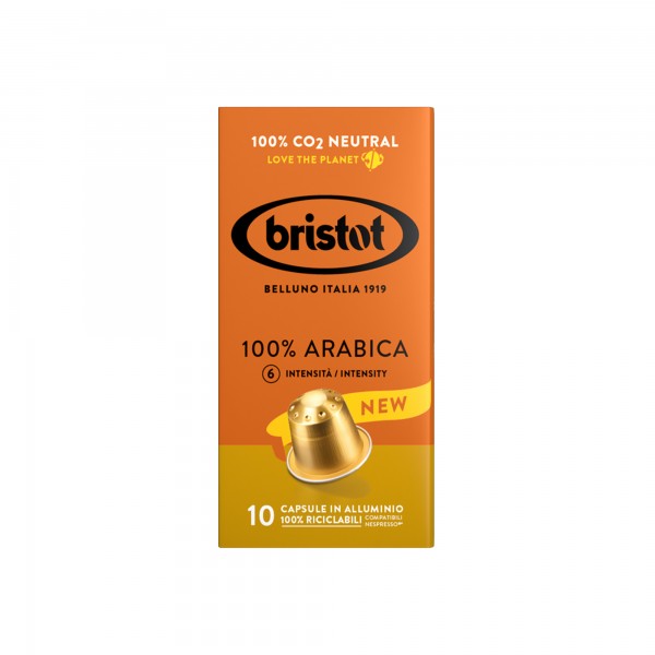Bristot arabica 100% 10χ5,5gr βιοδιασπώμενες κάψουλες